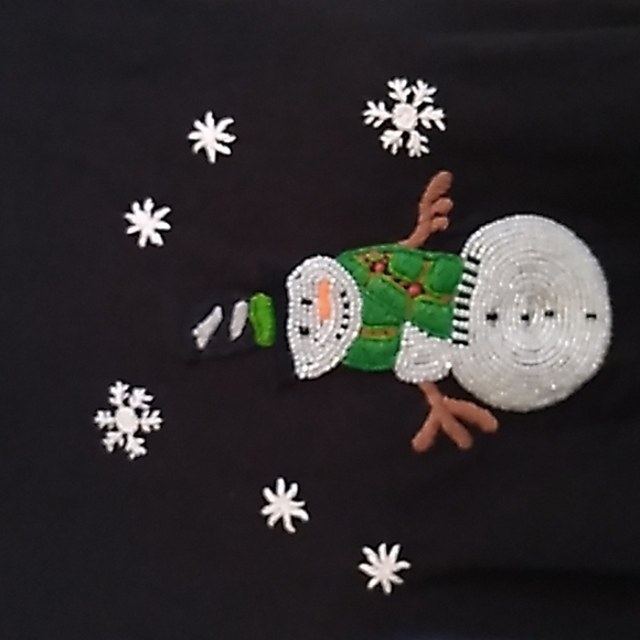 Belle Point sequins snowman ⛄medium shirt - Picture 2 of 3